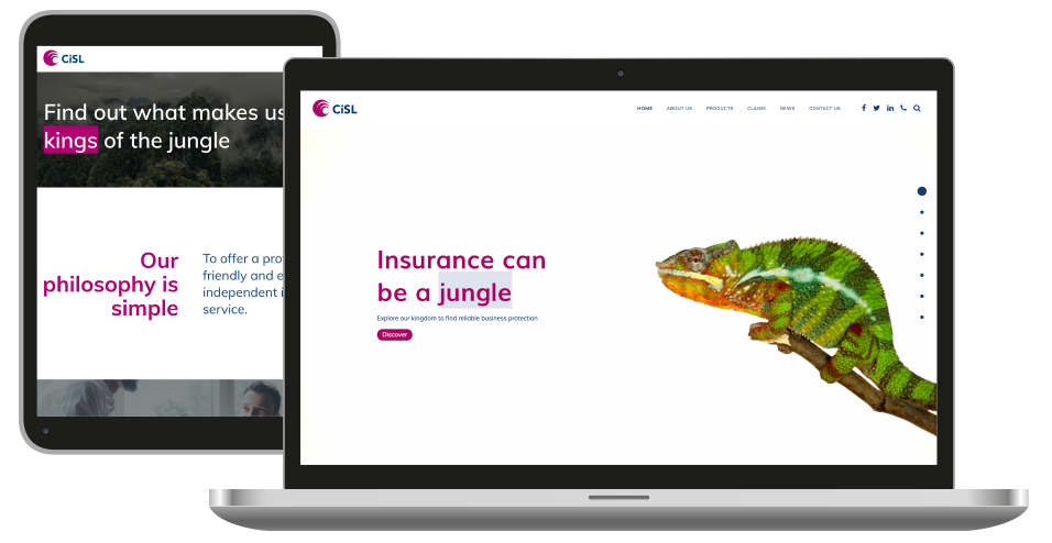 CiSL website screens
